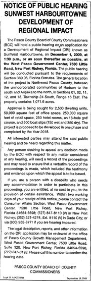 Public hearing notice